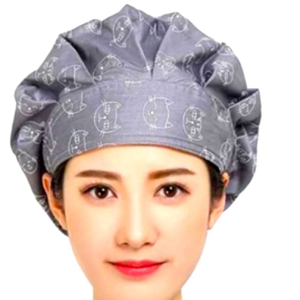 👩‍🍳3/$20 or $9 Bouffant Scrub Cap Cat#1